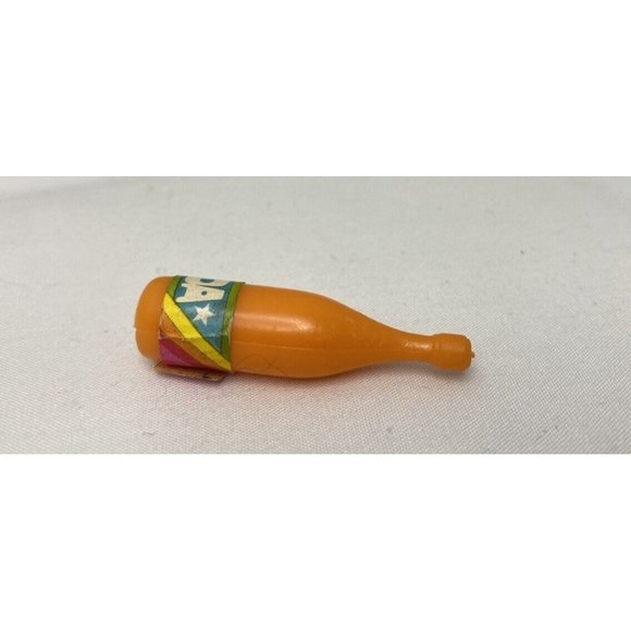 Barbie Mattel Dollhouse ORANGE SODA BOTTLE Picnic Kitchen Diorama Drink - Picture 3 of 4